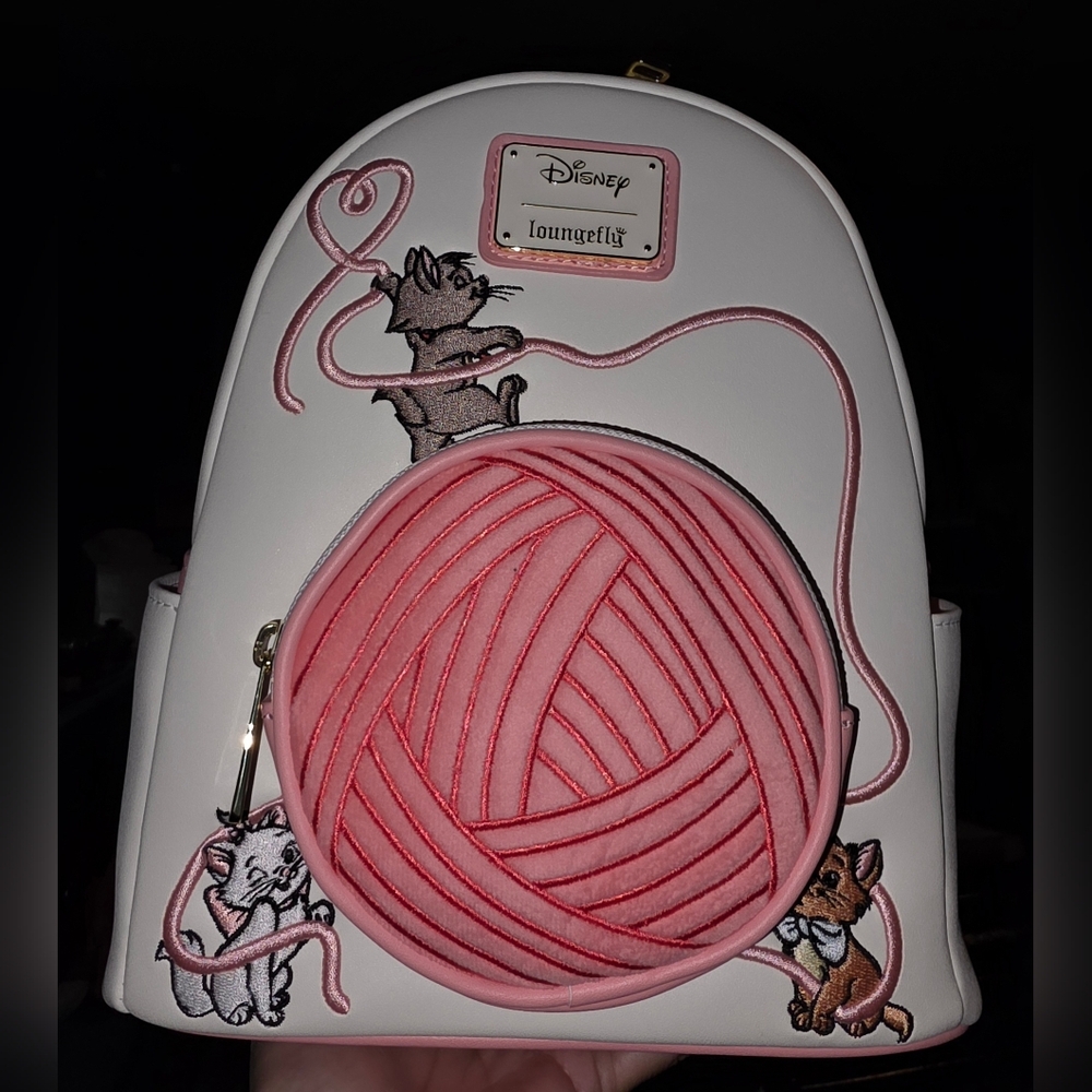 Brand New! Loungefly Disney The Aristocats Kittens & Yarn Mini Backpack - Picture 1 of 9